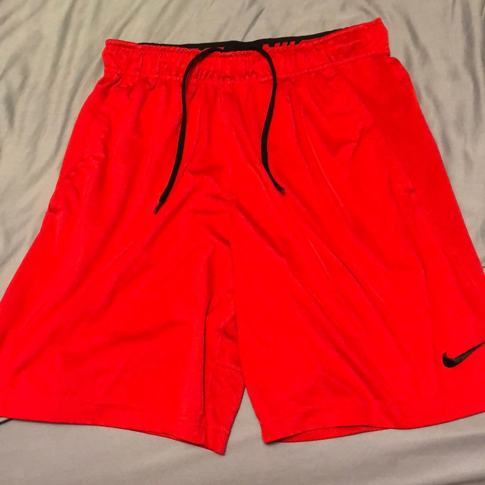 Red Nike Dri Fit Training Shorts